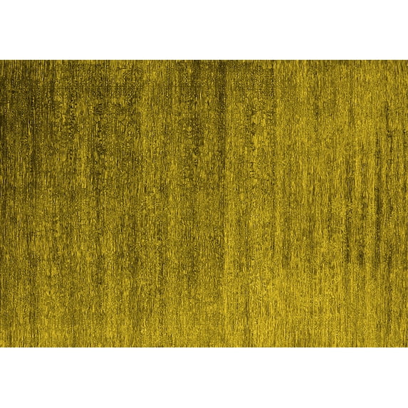 Ahgly Company Machine Washable Indoor Rectangle Oriental Yellow Industrial Area Rugs, 8' x 10'