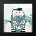 thumbnail image 2 of Parker, Jennifer Paxton 12x12 Black Modern Framed Museum Art Print Titled - Skilled Sailor I, 2 of 5