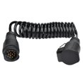 thumbnail image 3 of 13 Pin Trailer Plug Connector Adapter Durable Plastic Spring Cable Wiring for Caravan European Standard Black, 3 of 7