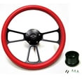 thumbnail image 1 of 1969 1970 1971 1972 Nova 14" Billet Black/Red Muscle Steering Wheel Full Kit, 1 of 1