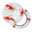 thumbnail image 3 of Goofa Koi Fish Corals,Spring Summer Printed Stool Covers Round, Waterproof Round Bar Stool Covers Anti-Slip Round Bar Stool Seat Cover with Elastic Bands Durable -13 inch, 3 of 7