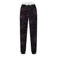 thumbnail image 4 of Plcasen Women Halloween Spider‑Web Print Drawstring Jogger Pants, Loose Casual Pants With Pockets, 4 of 5