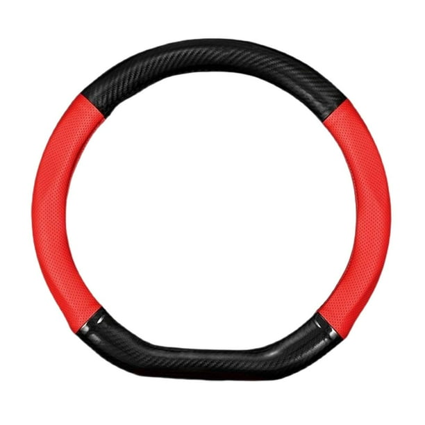 Funda para volante de coche antideslizante y cómoda para viajes, compatible con Byd Yuan Plus Rojo