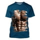 thumbnail image 5 of Camisetas de Manga Larga de los Hombres Casual Muscle Print Graphic Tee, Camiseta de Cuello de Tripulación de Manga Corta para las Vacaciones Diarias, 5 of 9