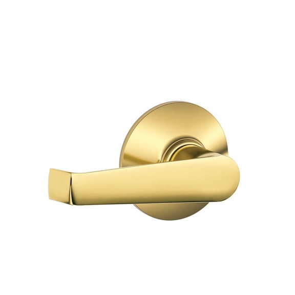 Schlage F10 ELA 605 16-080 10-027 Elan Hall and Closet Lever, Bright Brass