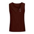 thumbnail image 5 of HomeGardon Womens T Shirts Tops for Women 2025,Casual Women's Round Neck Summer Solid Color Regular Women's Sleeveless,S-XXL, 5 of 6