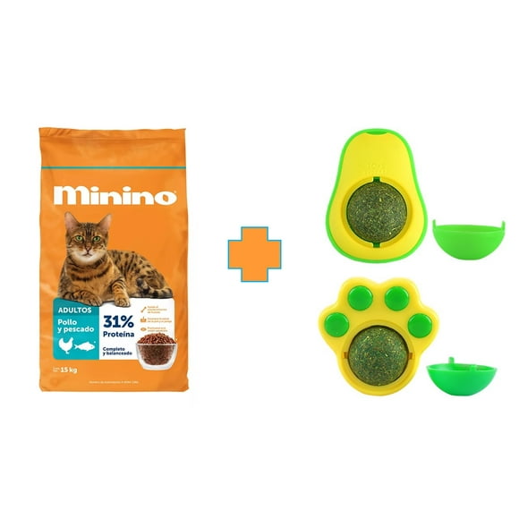 Paquete Minino 15 kg + 1 juguete con bola catnip Fancy pets