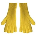 thumbnail image 1 of 1 Pair Women Gloves Knitted 2-Fingerless Touchscreen Stretchy Soft Wrist Hands Protection Solid Color Winter Thermal Women Motorcycle Riding Gloves for Outdoor, 1 of 10