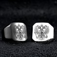thumbnail image 4 of Mens Stainless Steel Ring Double Headed Eagle Zodiac European American Packaging Individually Packed Fashion Ring, 4 of 4