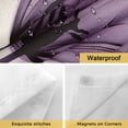 thumbnail image 4 of Spring Retro No Hooks Shower Curtain with Snap-in Liner X-ray Image of Purple Tulip Flower Shower Curtains for Bathroom, Waterproof, Easy Install, Washable 72"x72", 4 of 9