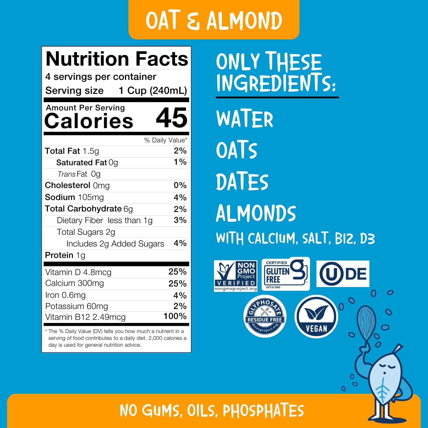 (Pack Of 6) Plantstrong Milk Oat & Almond 32 Fo