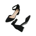thumbnail image 4 of BURUDANI Women's Strappy Chunky Heel Dress Pump Shoes, 4 of 8