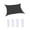 Black, variant on Quadrilateral Sun Shade Sail High Density Polyethylene Breathable UV Protection Outdoor Canopy for Patio Garden and Backyard