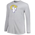 thumbnail image 2 of Men's Heather Gray Los Angeles Rams Big & Tall Waffle-Knit Thermal Long Sleeve T-Shirt, 2 of 3