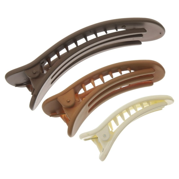 Luxshiny 3 Pcs Hair Barrette Clips Duckbilled Hair Clips for Women Dates Gradient Color