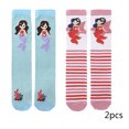 thumbnail image 3 of Godderr 2 Pairs Toddler Kids Girls Cute Cartoon Knee High Socks 3-12 Y Thigh High Socks Spring Fall Cotton Baby Compression Socks, 3 of 9