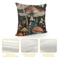 thumbnail image 4 of Nawypu Square Throw Pillow Covers Forest Mushrooms Green Leaves Pillow Cases Decorative for Home Bedroom Sofa Meadow Floral Butterfly Dragonfly Painting Pillowcases Standard Size, 4 of 5
