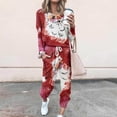 thumbnail image 4 of Fanxing Sweatsuits 2pcs Sets Teens Ugly Christmas Santas Claus Sweatsuits for Women Xmas Long Pants Tracksuits Two Piece Outfit Loose Jogger Set Christmas Gift Clearance 2024, 4 of 5