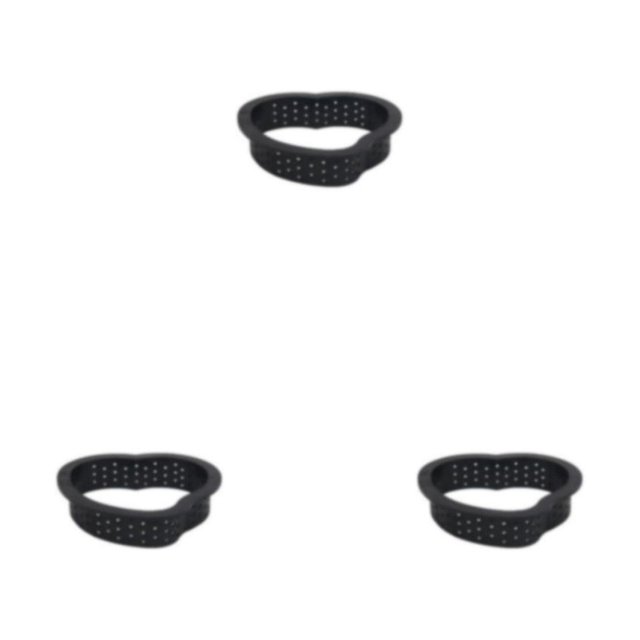 QualitChoice 1/2/3/5 Cake Mold Mousse Circle Perforated Ring Decorating Tool Cookie DIY Pastry Non-Stick Pancake Muffin Household Baking Heart 3PCS