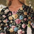 thumbnail image 5 of Women Shirt Short Sleeve Crew Neck Summer Soft Long TshirtsTee Tops Blouse, 5 of 6