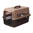 thumbnail image 2 of El portador echado a un lado duro del animal doméstico del cajón del transporte del animal doméstico con los gatos de la puerta transporta el viaje de Marrón, 2 of 10