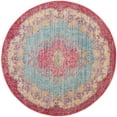 thumbnail image 2 of SAFAVIEH Windsor Beaufort Transitional Area Rug, Light Blue/Fuchsia, 6' x 6' Round, 2 of 7