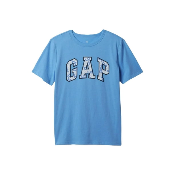 Remera GAP para niños manga corta con logo azul unión talla L