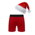 thumbnail image 2 of ZDHOOR Mens Santa Claus Costume Christmas Flannel Boxer Shorts G Red XL, 2 of 6
