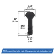 Rear Lock Bolts Replacement for Corvette C4 1984-1996 with Removable Targa Top Roof Panel - 14051183