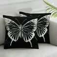 thumbnail image 3 of Decorative Throw Pillow Covers " Square Cushion Case Soft Comfy A Black and White Butterfly Throw Pillows for Couch Cushion Livingroom Farmhouse Home Decor Pillowcases, 3 of 7