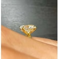 thumbnail image 2 of Jewelerix Hidden Halo Oval Cut Ring 1.50 CT Moissanite Diamond Engagement Ring Elegant Plated Gold Wedding Promise Rings, 2 of 3