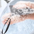 thumbnail image 6 of Soap bags and soap bags of different roughness for showers, body washes, bath sponges, exfoliating soap bagsGrey + Black, 6 of 7
