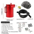 thumbnail image 6 of Ryanstarracing  Universal 400ml Oil Catch Can 0046 Aluminum with Hose and Baffled Reservoir Tank Red, 6 of 7