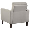thumbnail image 4 of Benjara Bow 32 Inch Accent Chair, Grid Tufted, Track Arms, Self Welt Trim, Beige, 4 of 5