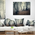 thumbnail image 4 of Designart Mystical Yellow Fog in Fall Forest - Landscape Photography Throw Pillow - 12x20, 4 of 5
