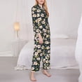 thumbnail image 3 of Fotbe Flowers Pattern Long Sleeve Pajama Set for Women,Sleepwear Set,2-piece Loungewear Set,Soft PJs Comfy Nightwear with Pockets -X-Large, 3 of 7
