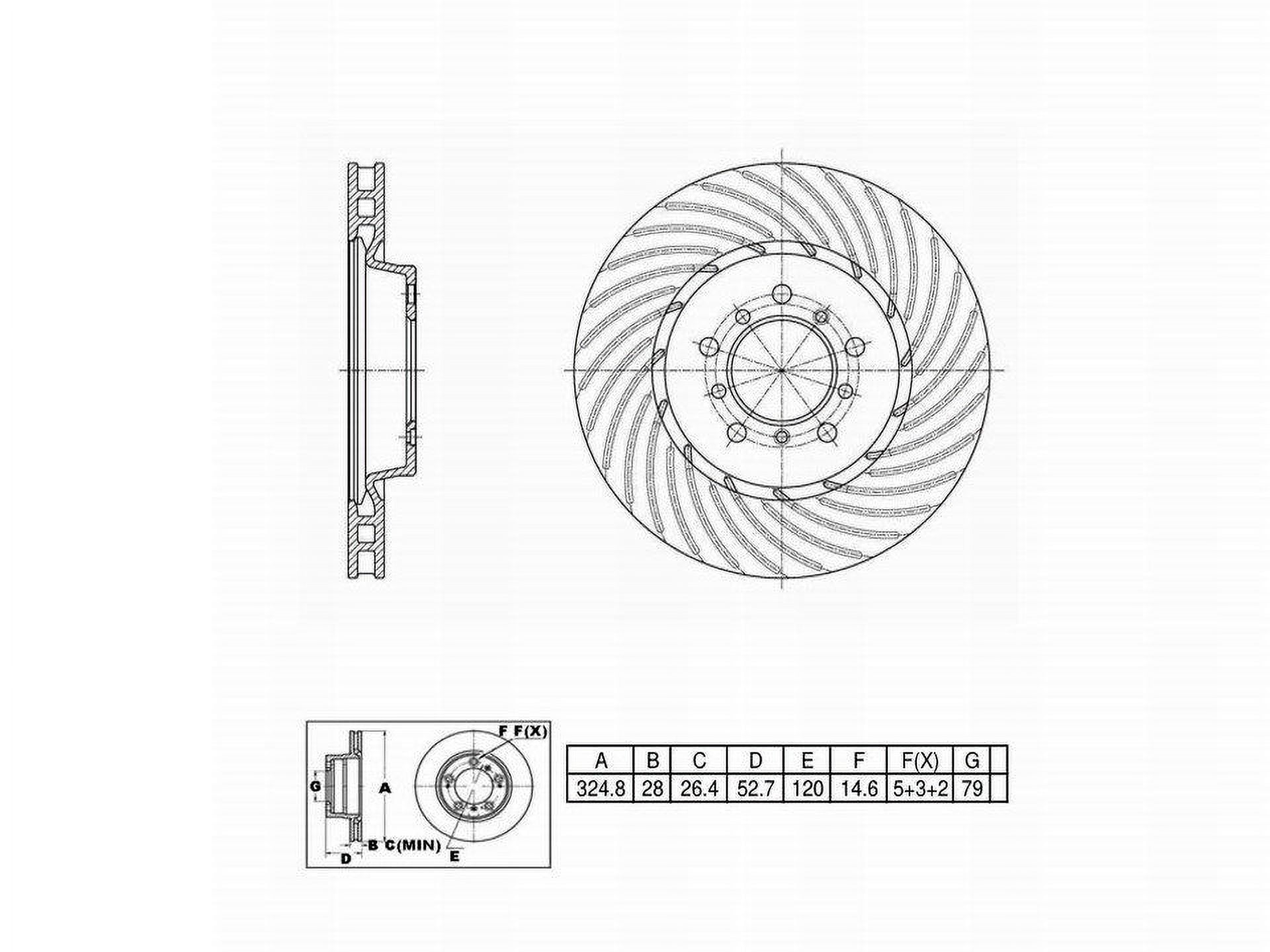 Winstop Brake Rotor, Front left WS248255, BMW M3 2006-2001