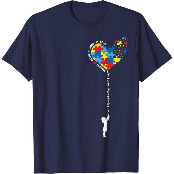 Autism Awareness Love Support Men Autism Shirt NAVY Unisex S-5XL Hot Trending Shirt