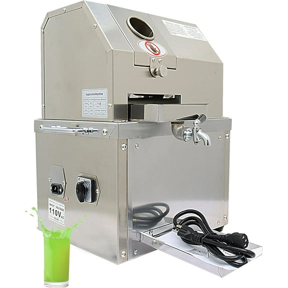 Electric Sugarcane Juicer Sugar Cane Press Juice Machine Commerical Desktop 110V 800W