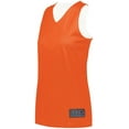 thumbnail image 4 of Augusta Ladies Tricot Mesh Reversible 2.0 Jersey 163 Orange/White Xl, 4 of 7