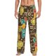 thumbnail image 1 of Fotbe Robot and Monsters Pantalones de Pijama para Hombre, Pantalones de Dormir, Pantalones de Casa con Cintura Ajustable y Bolsillos-X-Large, 1 of 6
