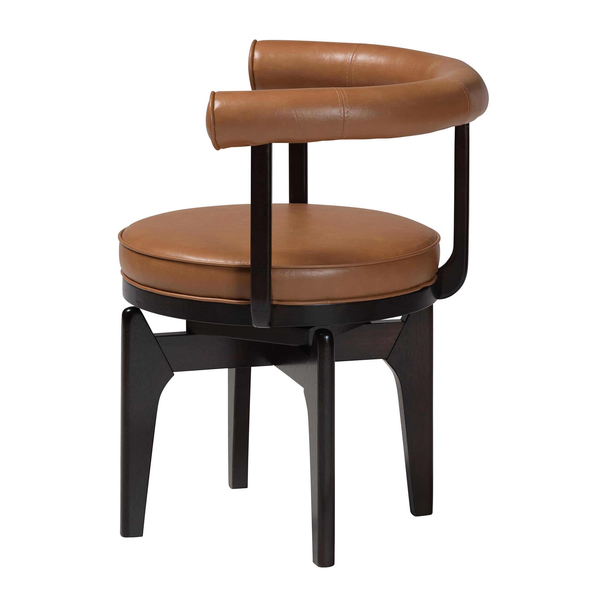 Baxton Studio Delacruz Mid-Century Dining Chair, Tan