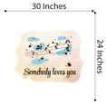 thumbnail image 4 of Animal Watercolor Wall Decals for Kids Room - Somebody Loves You Lettering Art Quotes Inspirational DIY & Creativity Boy Girl Bedroom Wall Water Color Sticker - Size: 30 In x 24 In, 4 of 5