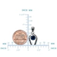 thumbnail image 3 of Sterling Silver Horse Shoe Evil Eye Pendant Charm, 3 of 4