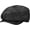 Black, variant on Rustic Leather Newsboy Cap - M - Black