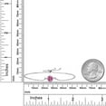 thumbnail image 4 of Gem Stone King 925 Sterling Silver Pink Moissanite Solitaire Bracelet for Women (0.80 Cttw, Round Cut 6MM), 4 of 4