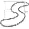 thumbnail image 3 of LinYooLi Chain Necklace Foxtail Tail Chain LInk Chain Necklace Pendant for Men, Minimalist Cool Punk Rock, 3 of 4