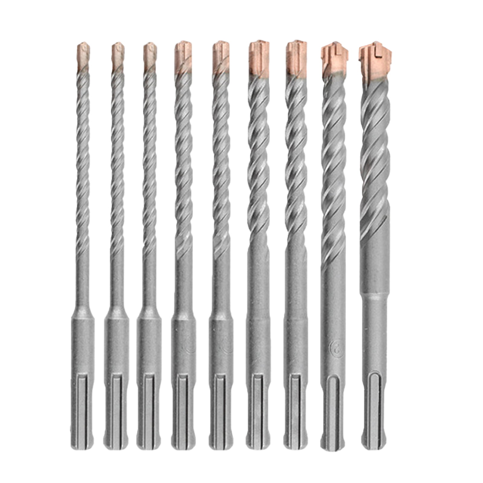 9pcs SDS Hammer Flat Chisel Drill Bit Kit For Stone/wall Demolition And Drilling 