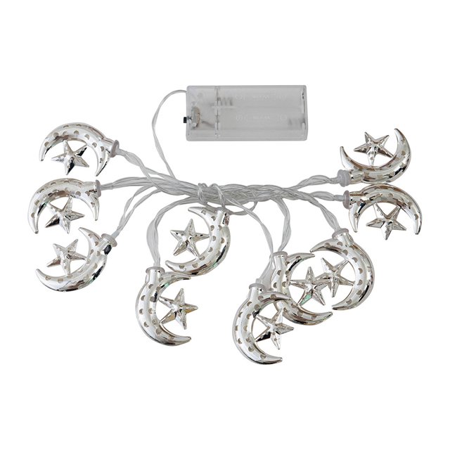 Moyic 1 Juego de lámpara LED de luz Eid Mubarak, delicado adorno de Ramadán, accesorios de fotografía, cadenas de iluminación para el hogar, Bar, Iluminación navideña Moyic HA060652-00