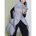 thumbnail image 4 of Chaleco de plumón nuevo para mujer, chaqueta de plumón de pato blanco grueso de 90 grados, diseño de solapa de moda, bolsillo grande, chaqueta de plumón larga cálida de invierno para mujer, 4 of 5